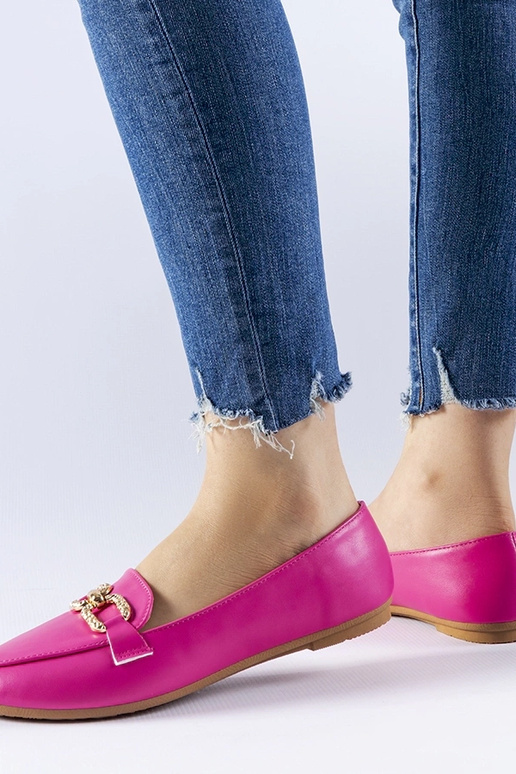 Rosa Mokassins mit Sovera-Schnalle