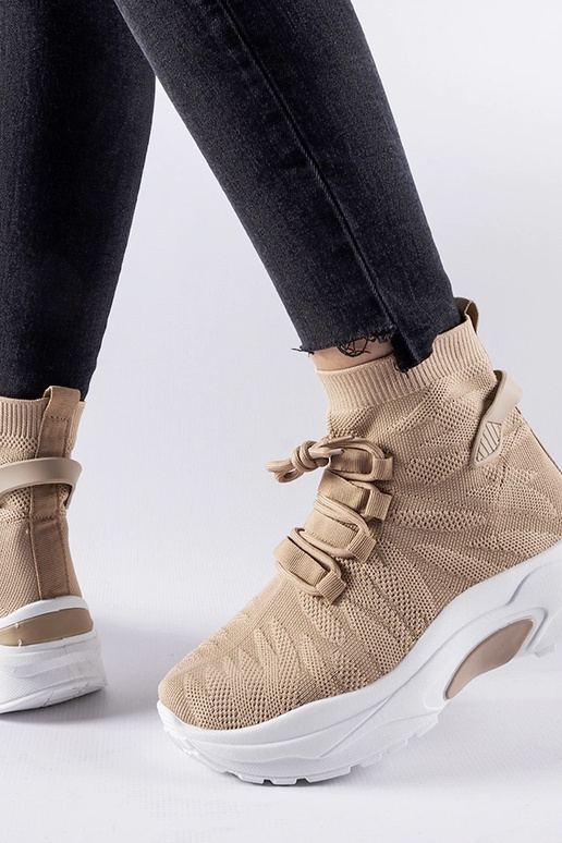 Braune High-Top-Sneakers von Vigatto