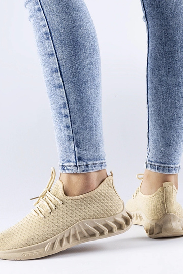 Beige Stoff-Sneakers Derek 2