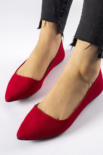 Rote Ballerinas mit spitzer Spitze Riv