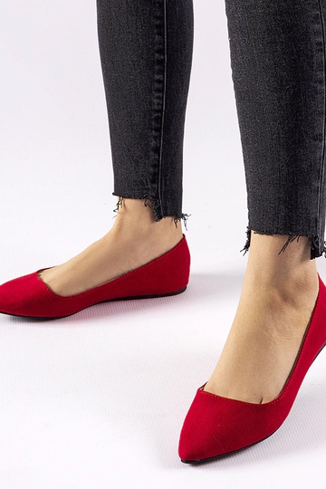 Rote Ballerinas mit spitzer Spitze Riv 2