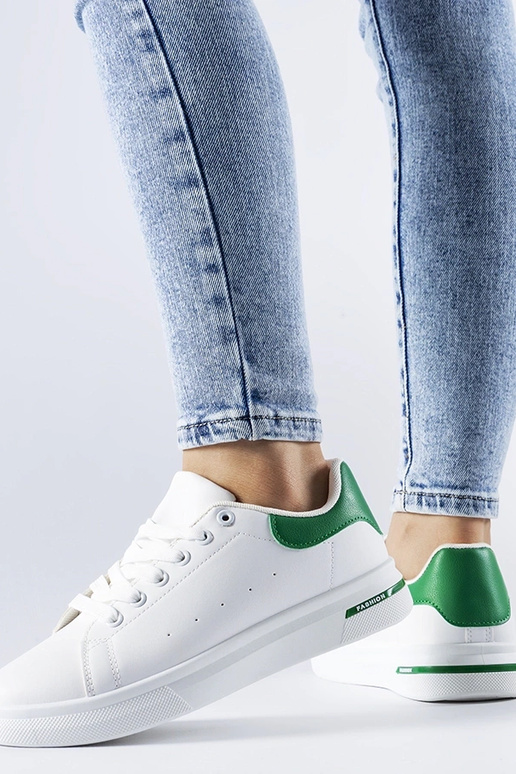 Weiße und grüne Sneaker „Leland“