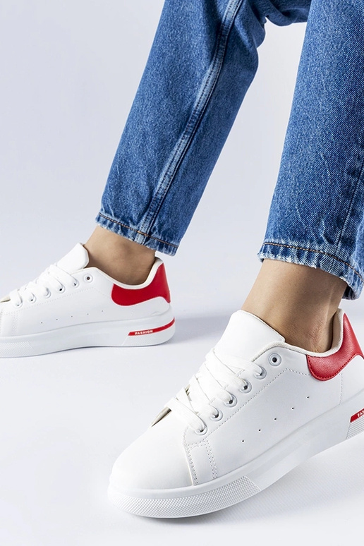 Rote und weiße Sneaker „Leland“