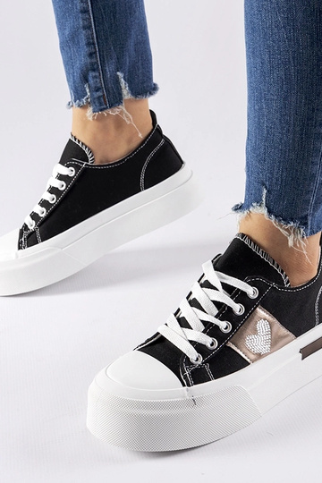 Plateau-Sneakers „Lawton“ in Schwarz und Silber