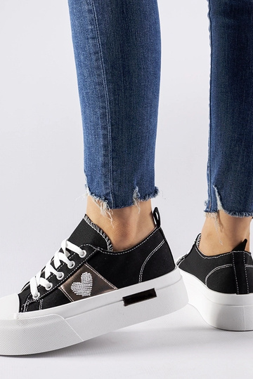 Plateau-Sneakers „Lawton“ in Schwarz und Silber 2