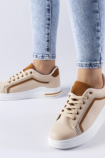Beigefarbene Mayfield-Plateau-Sneakers 2