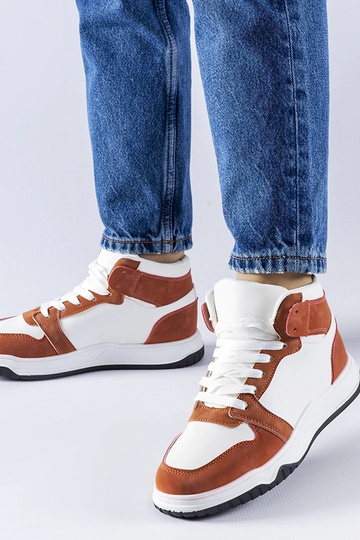 Biało-brązowe Sneakers...