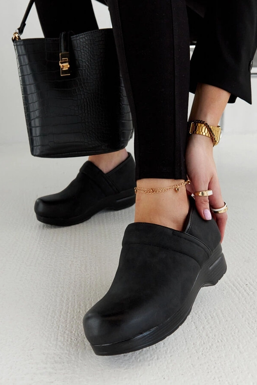 Schwarze Montoro Plateauschuhe