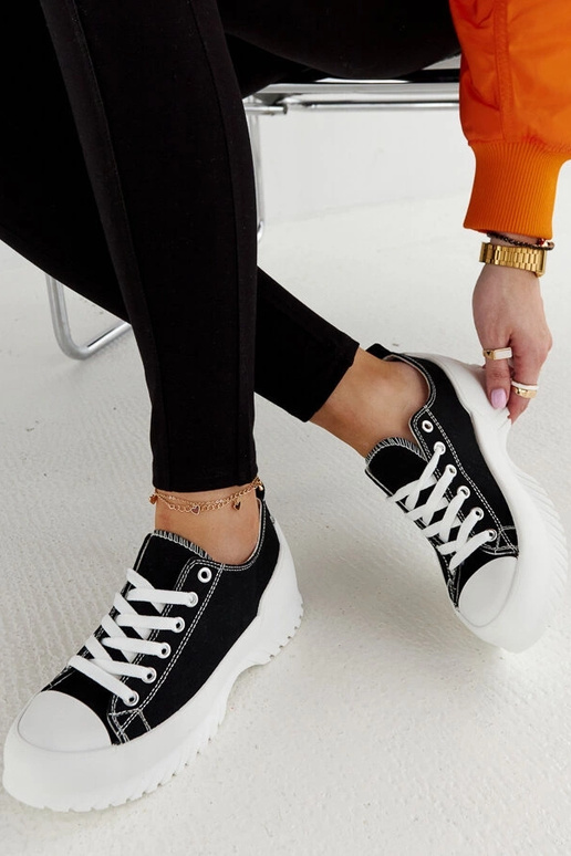 Schwarze Plateau-Sneakers „Monteleone“