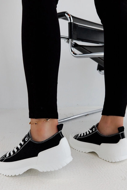 Schwarze Plateau-Sneakers „Monteleone“