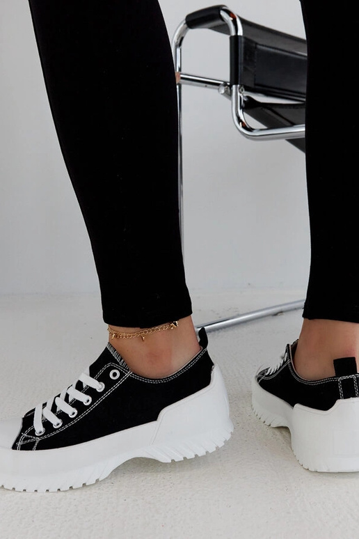 Schwarze Plateau-Sneakers „Monteleone“