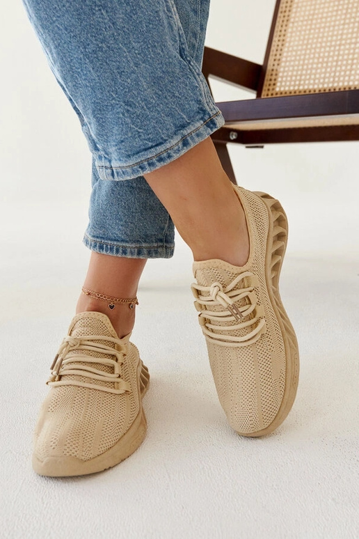 Beige Stoff-Sneakers Weekley
