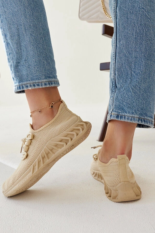 Beige Stoff-Sneakers Weekley