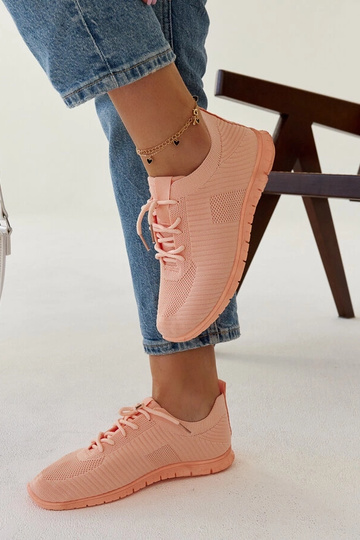 Sneaker „Erminio“ aus rosa Stoff 2