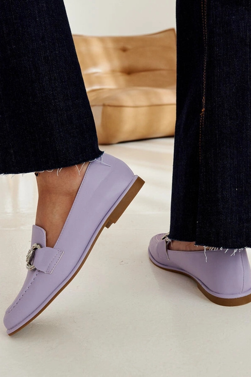 Lila Mokassins Marija mit Zirkonen