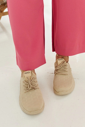 Beige Stoff-Sneakers Mira 2