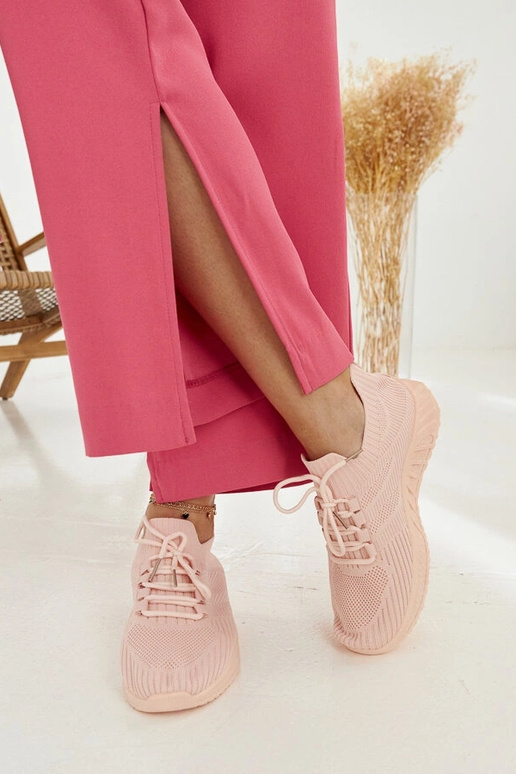 Ornella Sneaker aus rosa Stoff