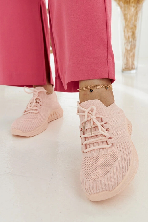 Ornella Sneaker aus rosa Stoff