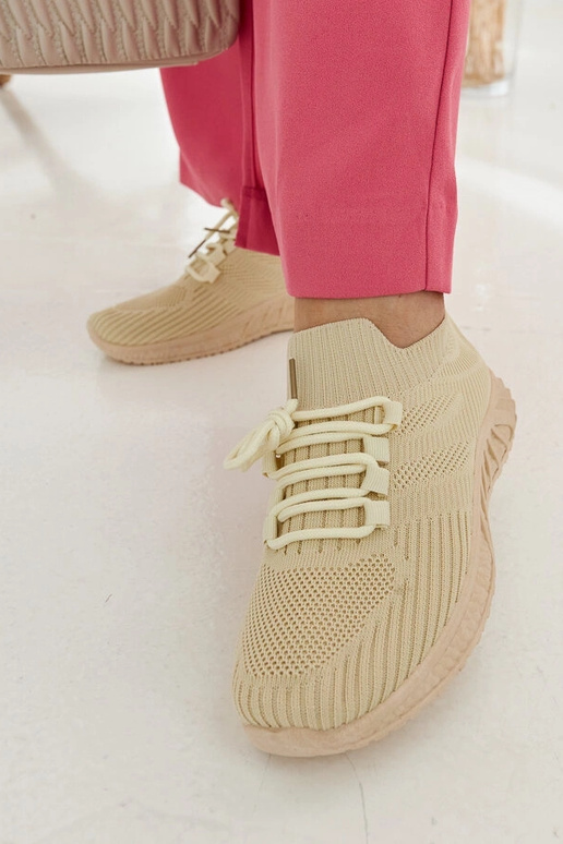 Beige Stoff-Sneakers Ornella