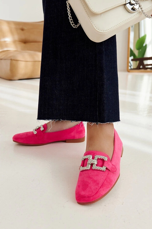 Rosafarbene Loafer mit einer...