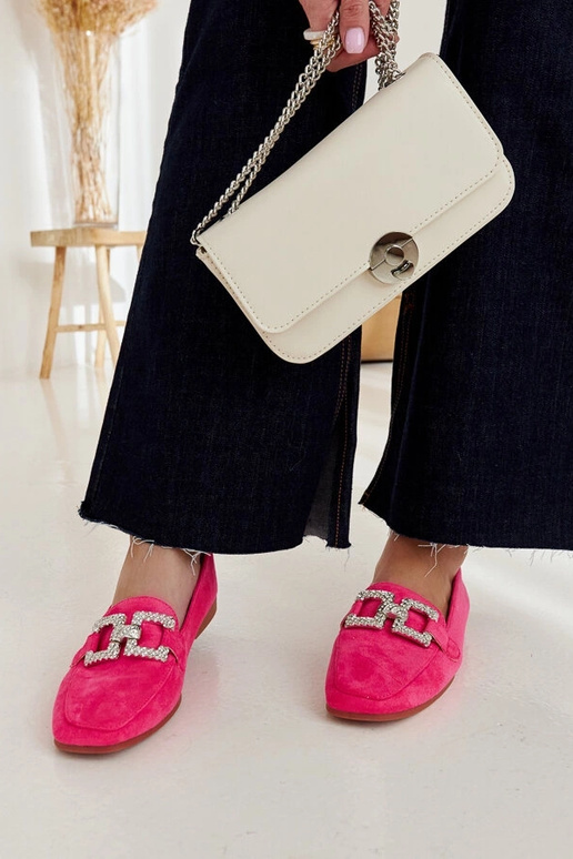 Rosafarbene Loafer mit einer...