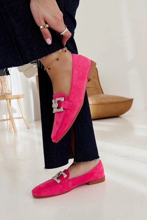 Rosafarbene Loafer mit einer...