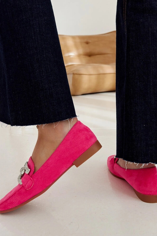 Rosafarbene Loafer mit einer...
