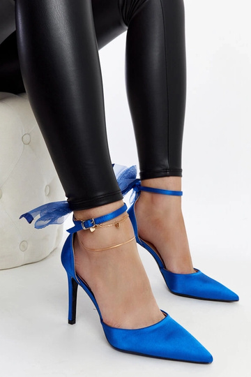 Blaue High Heels mit...
