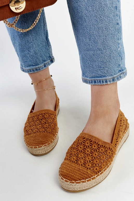 Samra – Braune Espadrilles aus Spitze...