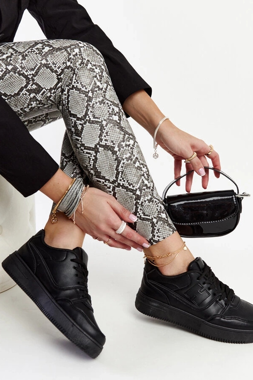 Schwarze Plateau-Sneakers Mentha Schwarze Plateau-Sneakers Mentha