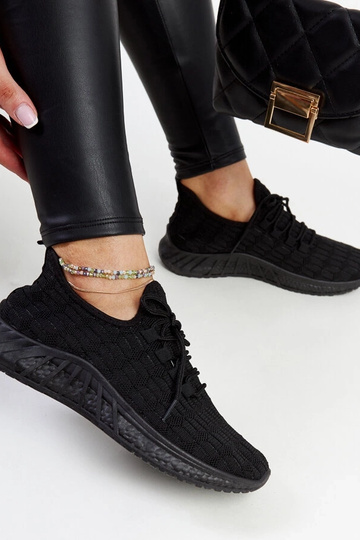 Schwarze Textil-Sneakers... 2