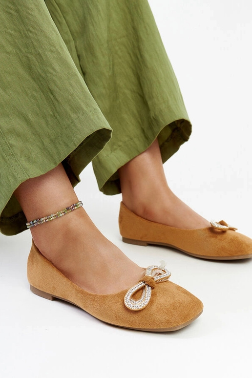 Braune Ballerinas mit Schleife Gaillou Braune Ballerinas mit Schleife Gaillou