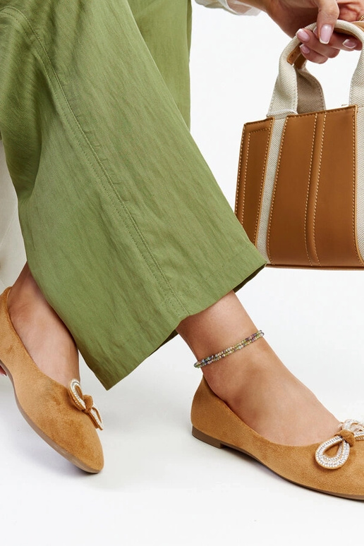 Braune Ballerinas mit Schleife Gaillou Braune Ballerinas mit Schleife Gaillou