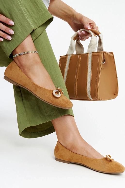 Braune Ballerinas mit Schleife Gaillou Braune Ballerinas mit Schleife Gaillou