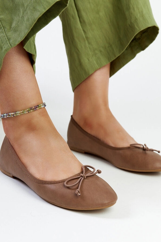 Braune Ballerinas Pavla aus Ökoleder Braune Ballerinas Pavla aus Ökoleder