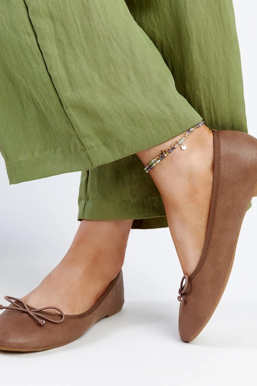 Braune Ballerinas Pavla aus Ökoleder Braune Ballerinas Pavla aus Ökoleder