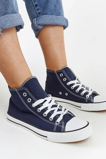Marineblaue High-Top-Sneakers Eliska