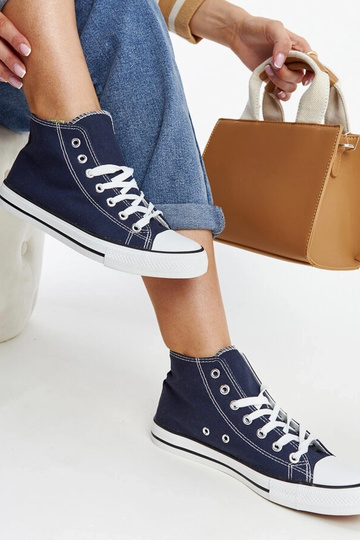 Marineblaue High-Top-Sneakers Eliska 2