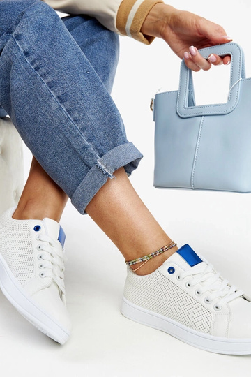 Weiße Sneakers aus Ökoleder...