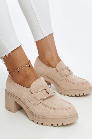 Beige Stiefeletten mit Ledersohle Vinceza - Wildleder