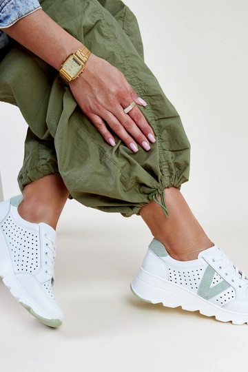 Weiße Leder-Sneaker mit... 2