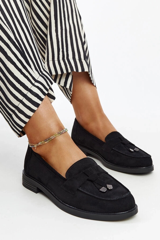 Schwarze Wildleder-Loafer von Vinceza