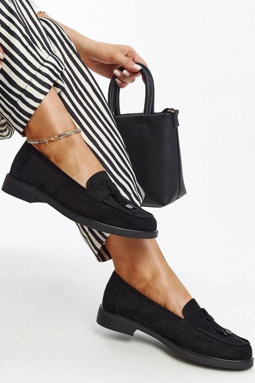 Schwarze Wildleder-Loafer von Vinceza