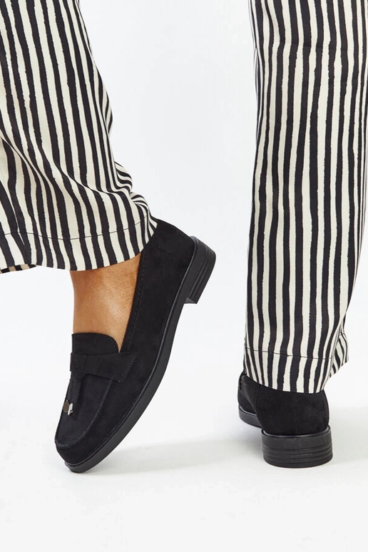 Schwarze Wildleder-Loafer von Vinceza