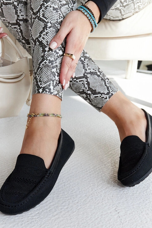 Schwarze Loafer aus Fiammetta-Stoff