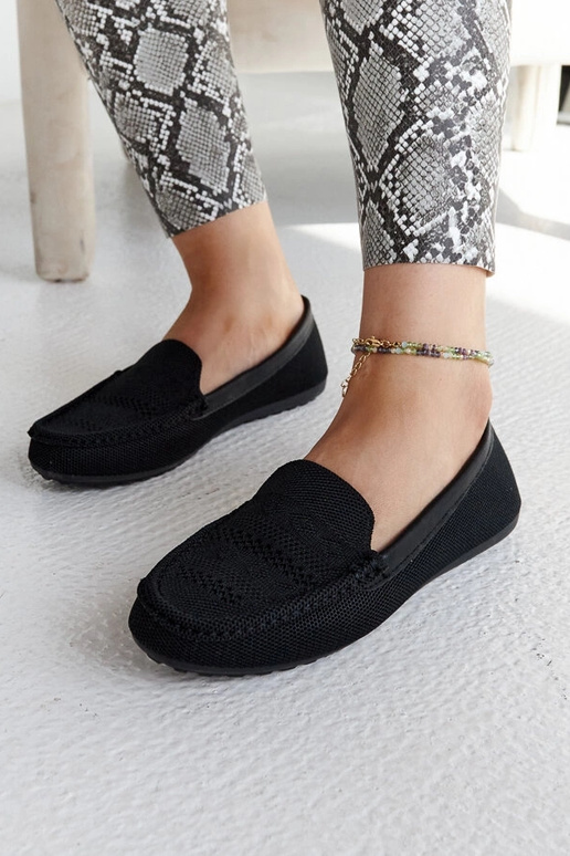 Schwarze Loafer aus Fiammetta-Stoff