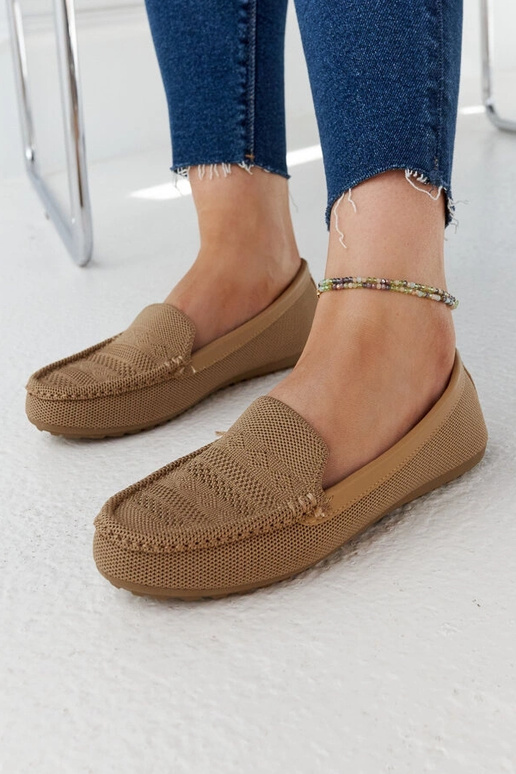 Beige Stoff-Loafer Fiammetta