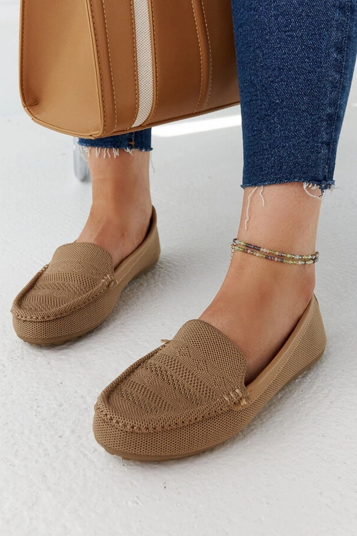 Beige Stoff-Loafer Fiammetta