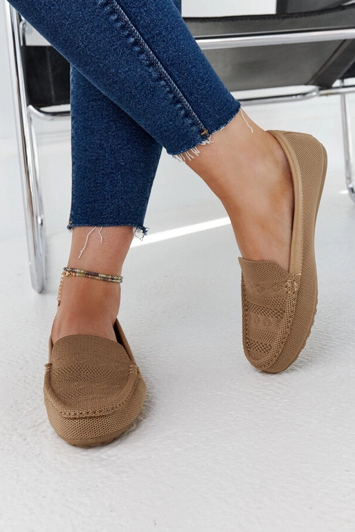 Beige Stoff-Loafer Fiammetta