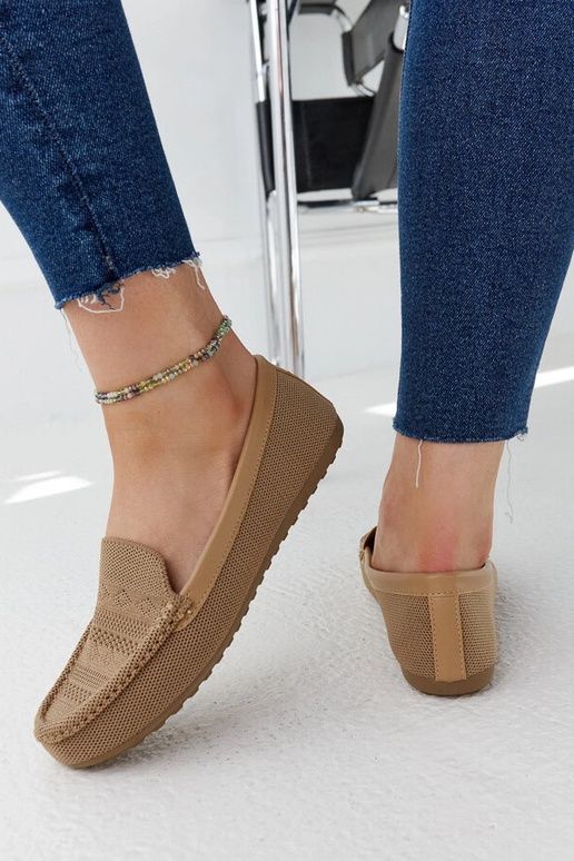 Beige Stoff-Loafer Fiammetta